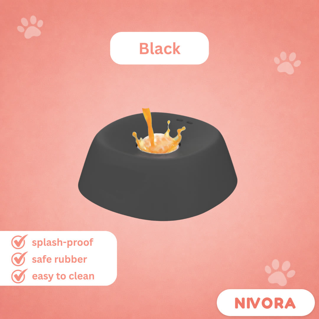 Nivora Calm Lick Bowl in black