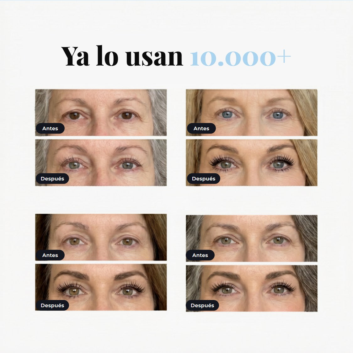 Antes y después de cuatro clientas