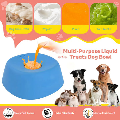 Works with bone broth, yogurt, puree and wet treats