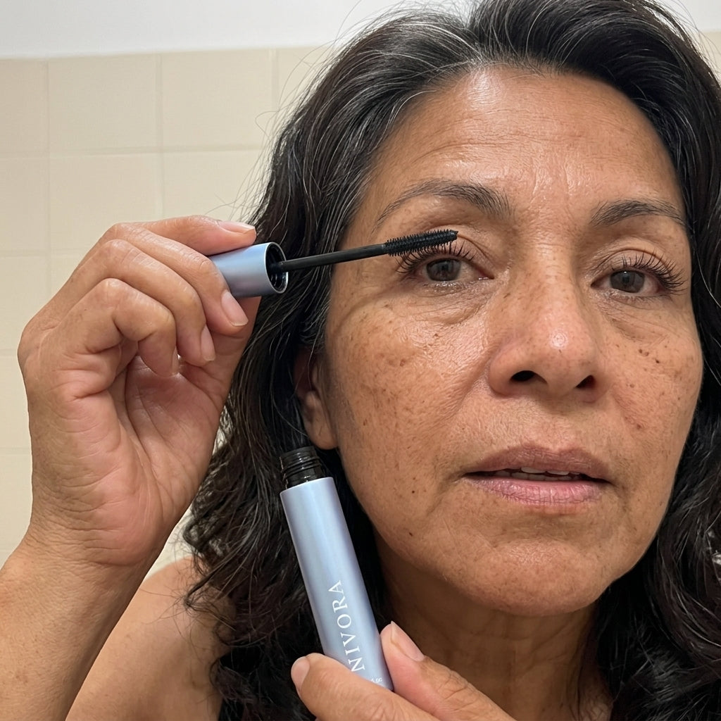 Aplicación del rímel Nivora Lash Casting